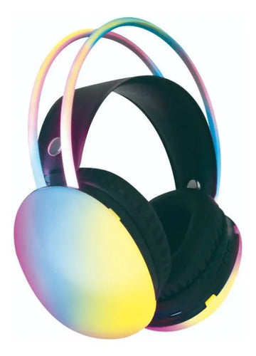 Auriculares Bluetooth Vincha Ergonómica Led Rgb Usb Tf Fm Aleatorio - 2 Colores