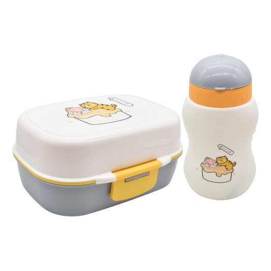 Lonchera Vianda Con Vaso Y Cubiertos De Plastico Para Niños