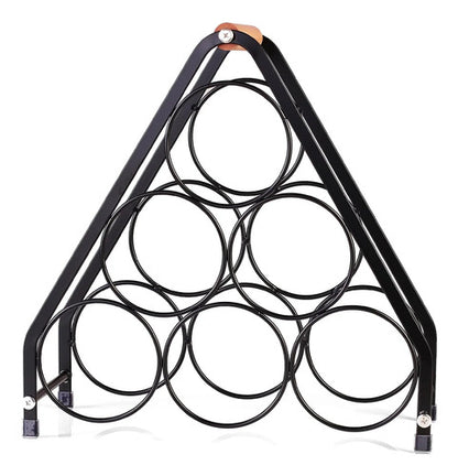 Soporte Botellas De Vino En Hierro Botellero Rack Para 6 Negro