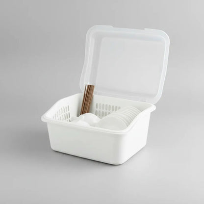 Escurridor Vajilla Tapa Platos Cubiertos Tapa Plastico 45cm Blanco