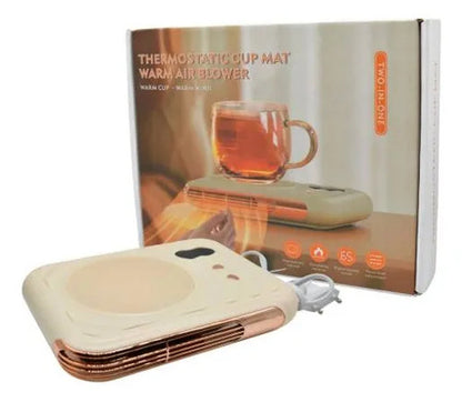Base Calentadora De Tazas 3 Temperaturas Electrico Termico Beige