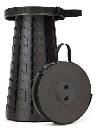 Taburete Banco Telescopico Portatil Ajustable Plegable 120kg Negro