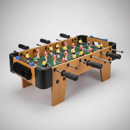 Futbolito Metegol Mesa Infantil Mdf Fácil Armado 51x25x17cm Marrón