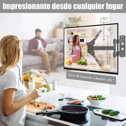 Soporte Movil Televisor Brazo Articulado Hierro Fuerte 32-55