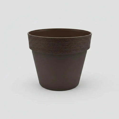 Maceta Jardín Plástica Redonda Liviana 30x26cm Planta Flores Negro