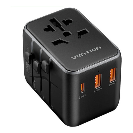 Cargador De Viaje Universal Usb Tipo C + Usb Negro