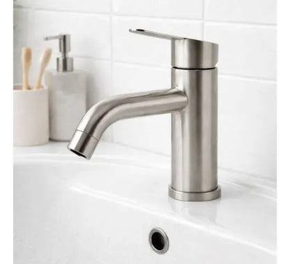 Canilla Grifería Set Monocomando Baño Acero Lavatorio Frio Plateado Cromado