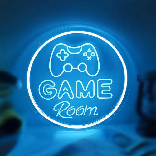 Letrero Neon Cuadro Led Game Room Usb Dimm Blanco