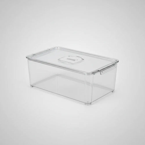 Organizador Recipiente Heladera Hermetico Transparente Tapa Transparente