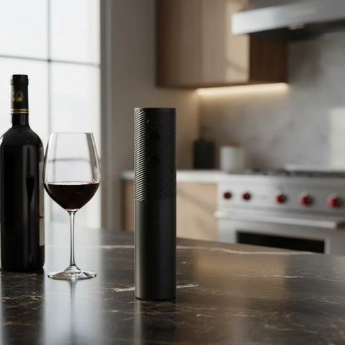 Destapador Vino Electrico Recargable Sacacorchos Automatico Negro