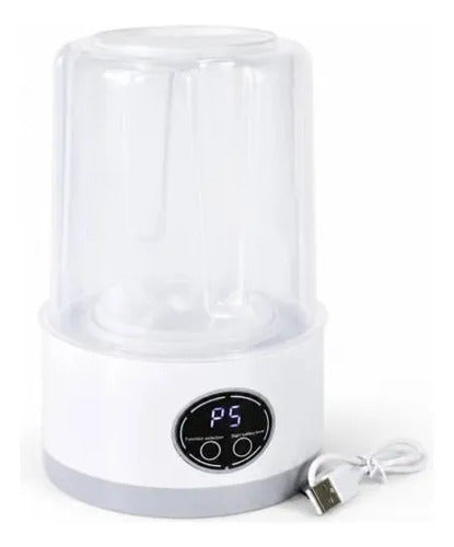 Mini Lavarropas Lavadora Portátil Recargable 1l Compacta Usb Blanco
