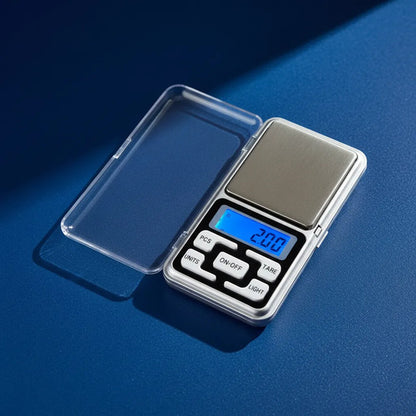 Balanza Mini Digital Joyeria Precision Tara Cocina Pantalla Blanco 200 G