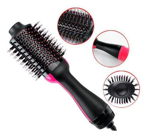 Alisador Electrico Peine Cepillo Cabello 3 En 1 Negro