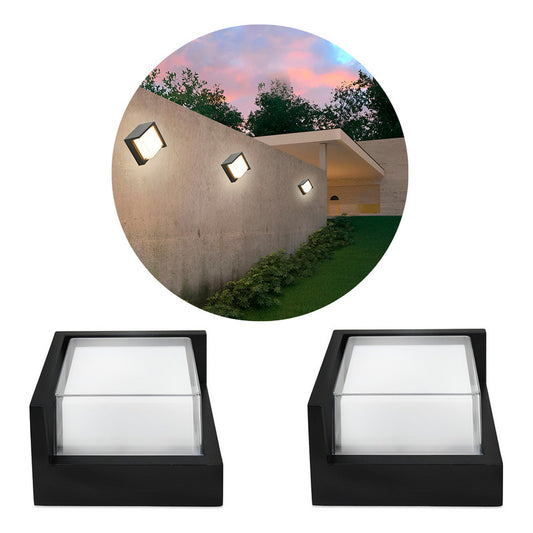 Set X2 Foco Pared Aplique Exterior Lampara Luminaria