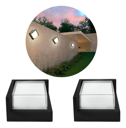Set X2 Foco Pared Aplique Exterior Lampara Luminaria