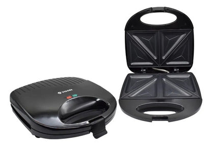 Sandwichera Electrica Antiadherente Luz Indicadora 750w Negro