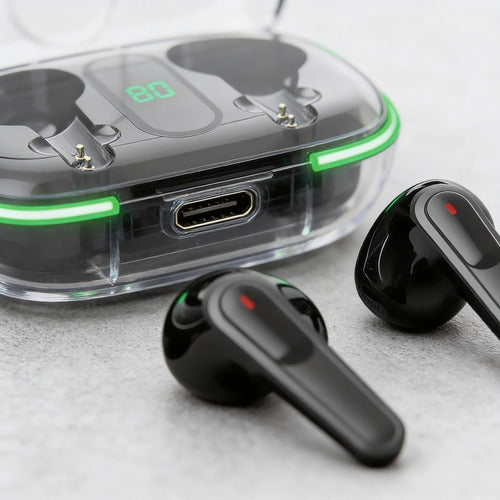Auriculares Bluetooth Inalámbricos Tws Estuche Display Lcd Negro