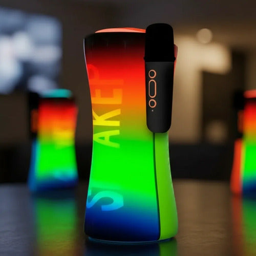 Parlante Bluetooth Portátil 10w Rgb C/micrófono Inalámbrico 5 Colores Segun Stock