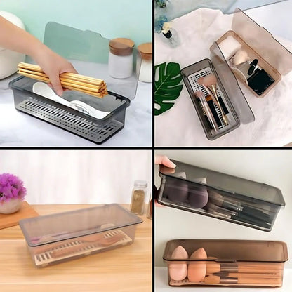 Organizador Para Maquillaje Cosmeticos Brochas Con Tapa Aleatorio