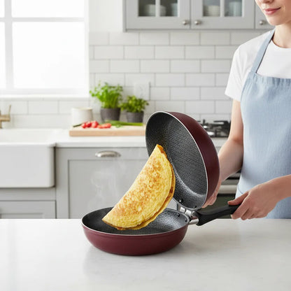 Sarten Doble Omeleteras 20cm Antiadherente Cocina Aleatorio - 2 Colores