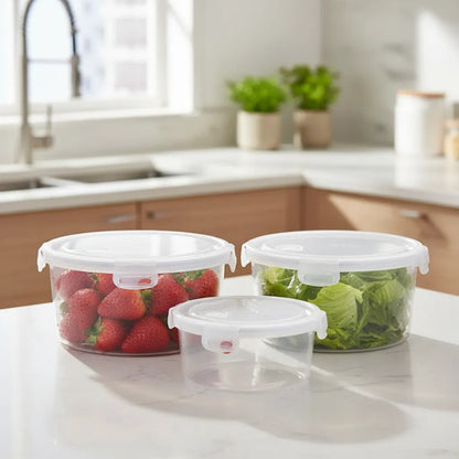 Set Recipientes Plastico Tuppers Hermeticos Cocina Pack X5 Blanco