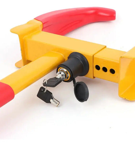 Traba Cepo Ruedas Auto Antirrobo Acero Ajustable Con Llave