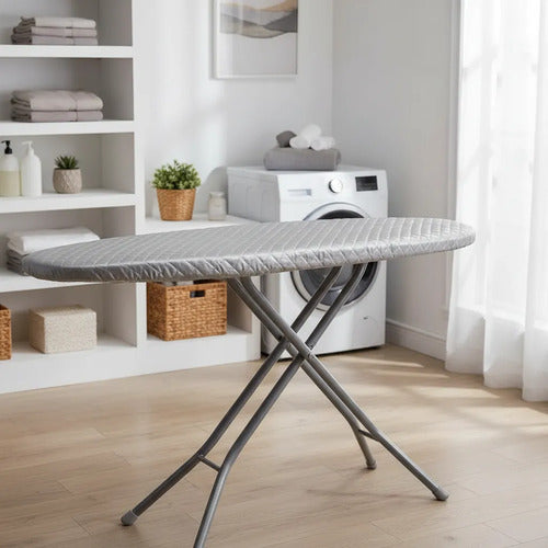 Funda Para Tabla De Planchar 140x50cm Capitoneada Gris Gris Oscuro