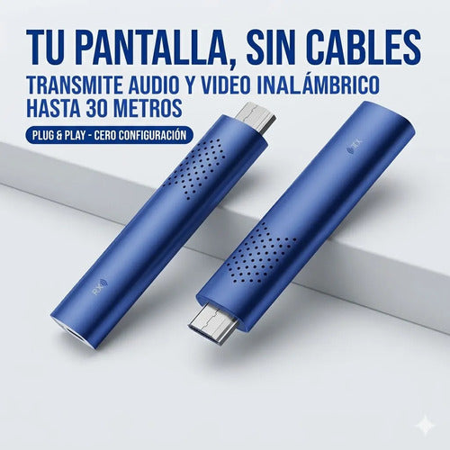 Transmisor Receptor Hdtv Inalambrico Extensor 30m Pc Tv Negro