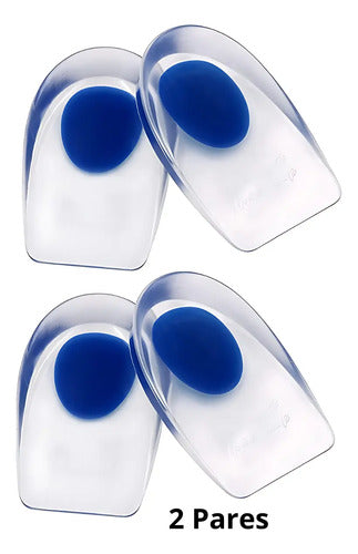 2 Pares Talonera De Silicona Protector Para Talones 35-39 Transparente
