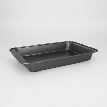 Asadera Fuente Rectangular Horno 37x25x5cm Amplio Práctico Negro