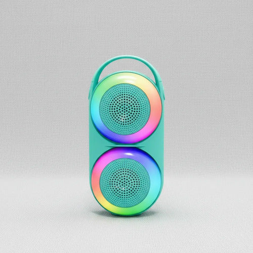 Parlante Bluetooth 2x2 Tws Luz Led Rgb Usb Fm Recargable Variedad De Colores