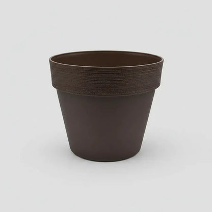 Maceta Jardín Plástica Redonda Liviana 30x26cm Planta Flores Gris