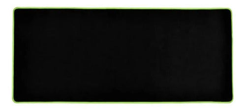 Mousepad Gamer Xl Base Goma Antideslizante Alfombrilla Tela Verde Liso