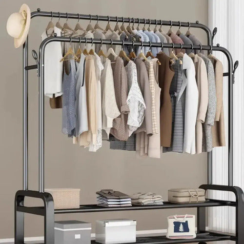Perchero Organizador De Pie Estante Ropa Dormitorio