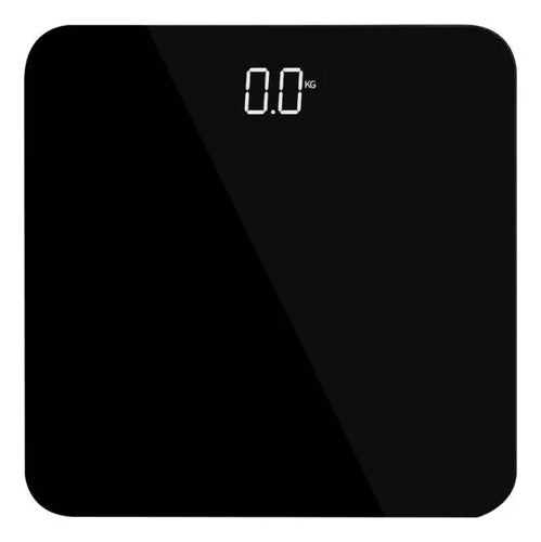 Balanza Personal Digital Vidrio Templado 180kg Pantalla Led Negro