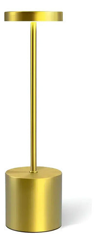 Lampara Luz Gold Led Velador Usb Touch Recargable Tactil Angosta Dorada Veoquiero Dorado Blanco