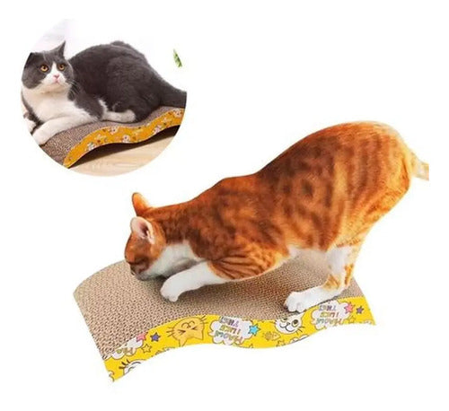 Rascador Gatos Rectangular Ondeado Corrugado De Carton Varios