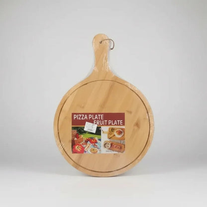 Tabla Redonda Pizzera Madera Redonda 44x29cm Mango Masa Madera Natural