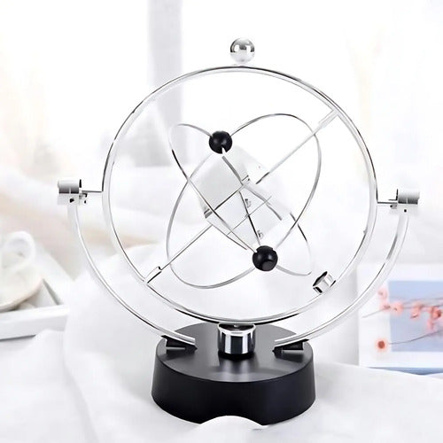 Adorno Pendulo Movimiento Perpetuo Orbital Decoracion Mesa Plateado
