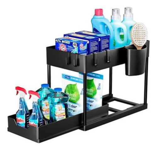 X2 Estante Rack Organizador Cocina Mesada 2 Niveles Cajon Aleatorio