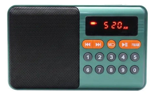 Radio Portátil Digital Bluetooth Fm Am Sw Usb Tf Recargable Variedad De Colores