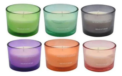 Vela Aromática Perfumada Decorativa Frasco Vidrio 7,5x5cm Lila