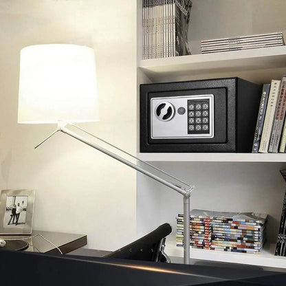 Caja Fuerte Electronica Con Llave Y Combinacion 23x17x17cm Negro