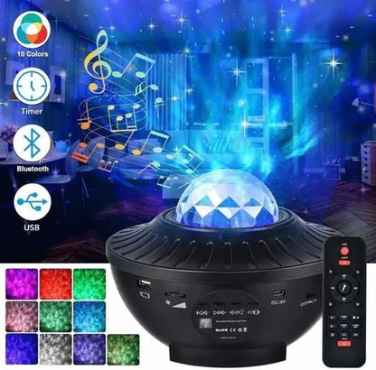 Proyector Led Universo Estrellas Galaxia Bluetooth Parlante Veoquiero Tm9613 Color Negro