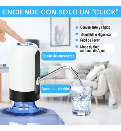 Dispensador De Agua Automático Para Botellon Recargable Color Blanco