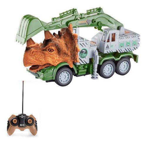 Auto A Control Remoto Con Luces Led Diseño Dinosaurio Aleatorio