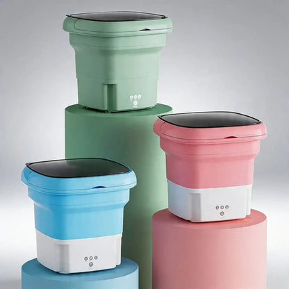 Lavadora Plegable Portatil 4.5l Centrifuga Enjuaga Lavarropa Rosa