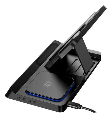 Wiwu Cargador Inalámbrico 5 En 1 Power Air Plegable Wi-w006 Color Negro