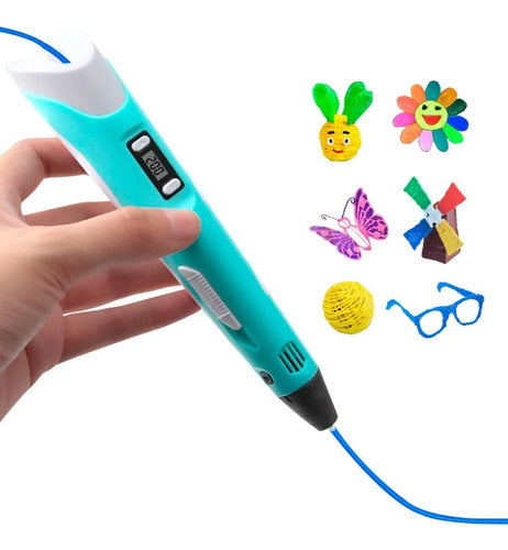Lapicera Lápiz 3d Filamento Pla Abs Pantalla Lcd Ajustable Aleatorio