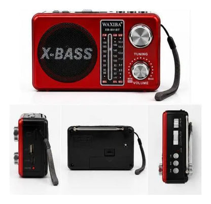 Radio Portátil 3 Bandas Am Fm Sw Bluetooth Linterna 3 Bandas Negro